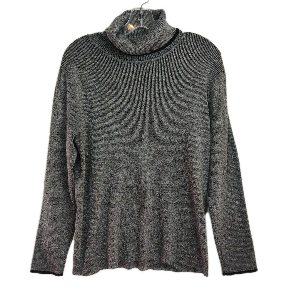 Calvin Klein Turtleneck Sweater Men's XL‎ Gray Pullover Long Sleeves